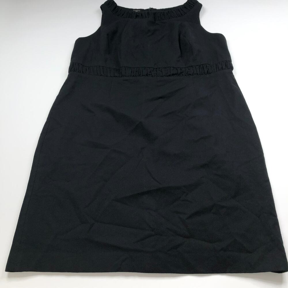 Talbots Plus 14W Wool Blend Sheath Shift Knee Length Dress Black PLS READ
